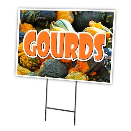 Signmission Gourds Yard Sign & Stake outdoor plastic coroplast window, C-1216 Gourds C-1216 Gourds